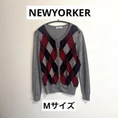 NEWYORKER アーガイル柄 カーディガン 長袖のサムネイル