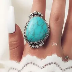 男女兼用✨ ターコイズ リング インディアン ハワイアン トルコ石 ボヘミアン