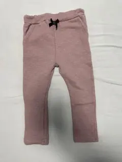 リブ素材 ピンク パンツ 100サイズ