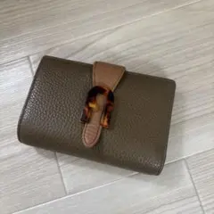 FURLA ブラウンレザー 二つ折り財布