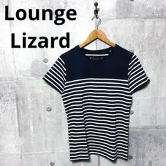 Lounge Lizard ラウンジリザード 切替ボーダーTシャツ 2 ネイビーのサムネイル