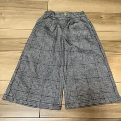 チェック柄ワイドパンツ