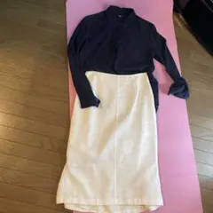 リネン調マーメイドスカート　ナノユニバース