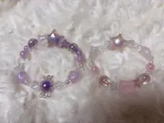 ハンドメイド ビーズブレスレット 2個セット