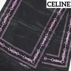 CELINE ストール チェーン ベルト ブラック パープルのサムネイル