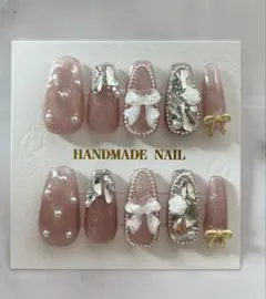 韓国　ワンホン　ピンクネイルチップ