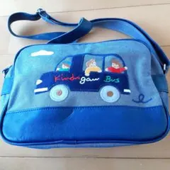ファミリア　幼児用バス刺繍デニムバッグ