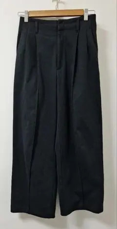 GU　ブラッシュドジャージーワイドパンツ　ダークグレー　M