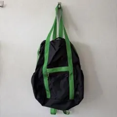 PORTER ナイロン ブラック・グリーン リュック トートのサムネイル