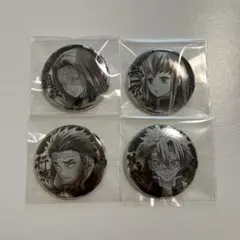 鬼滅の刃　キャラバッジコレクション　墨絵風　メタリック　缶バッジ　4点セット