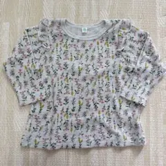 西松屋 花柄 ワッフル 長袖 トップス 80