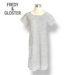 FREDY & GLOSTER ボーダーワンピース コットン36 裏地付のサムネイル