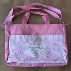 Mezzo Pianoメゾピアノピンク花柄トート&手提げバック習い事バッグ