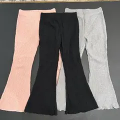 SHEIN リブフレアパンツ 3色セット 6Y
