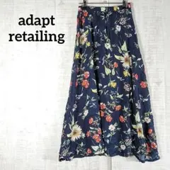 adapt retailing【F】花柄 総柄 フレア ギャザー ロングスカート