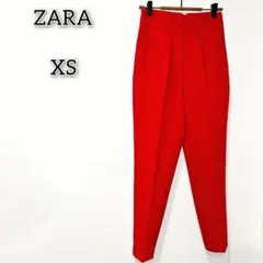 ザラ 【XS】 ボトムス パンツ スラックス シンプル 無地 キレイめ 赤 大人