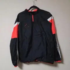 adidas　アディダス　ウォームトップ　ブラック×オレンジ　L　サッカー