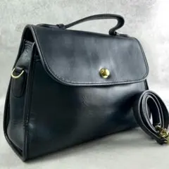 vintage old coach 2way Crosby bag navy - メルカリ