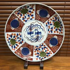 江戸時代　古伊万里焼　赤絵　飾り皿　お正月に