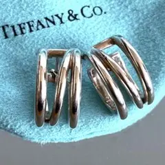 Tiffany & Co. ダイアゴナル　フープピアス シルバー925 希少のサムネイル