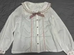 LIZ LISA ハートボタン フリル長袖ブラウスのサムネイル