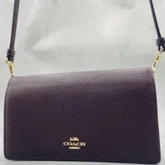 値下げ【早い者勝ち】COACH ショルダーバッグ ボルドー ベネットクロス 