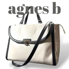 agnes b アニエスベー　ショルダーバッグ　ビジネス　2way レザー