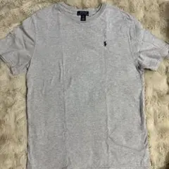 Polo Ralph Lauren 古着tシャツ ワンポイントロゴ刺繍グレー丸首