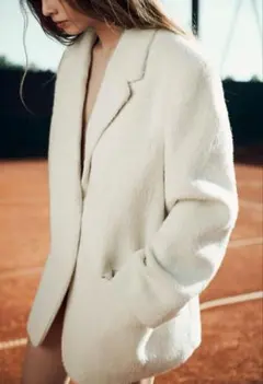 ZARA ザラ フェイク ファー ブレザー