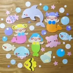 海 さかな 夏 アルバム 誕生日 保育 クラフトパンチ メッセージカード