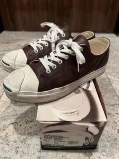 希少98年 CONVERSE ジャックパーセル ブラウンレザー 藤原ヒロシUS9