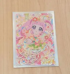 ひみつのアイプリ❣️　ひまり　フラワーバズリウムコスモスピンク　サインカード