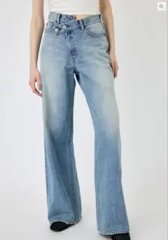 moussy クロスウエストワイドストレートパンツ　サイズ1