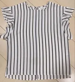 OPAQUE.CLIP ストライプ フリル袖シャツ