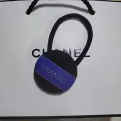 CHANEL ヘアゴム 黒 紫