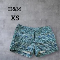 【小さいサイズ】H&M 幾何学模様ショートパンツ スポーツウェア 部屋着 XS