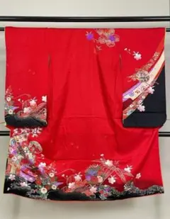 女の子 着物 四つ身 晴れ着 金彩 七歳 七五三 ④