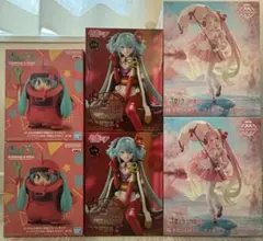 初音ミク 椿　桜ミク シャアザクぐるみ フィギュア まとめ売り ３種計６個