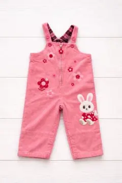 ミキハウス　ピンクオーバーオール 80cm