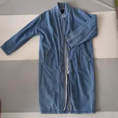 KBF デニムロングジャケット ライトブルー