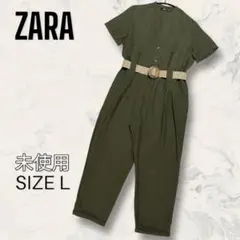 【新品】 ZARA ベルト付き Vネック オールインワン