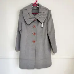 K&Mcollection　美品　ウールコート　M　グレー　アンゴラ混　高級