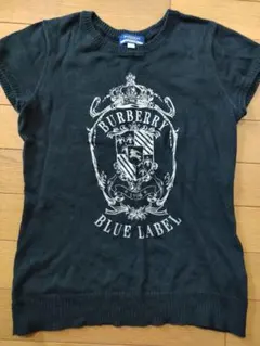 BURBERRY BLUE LABEL 半袖ニット 38 黒