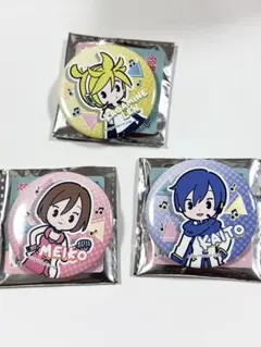 初音ミク　ボカロ　100均 缶バッジ3個セット鏡音レンMEIKO KAITO