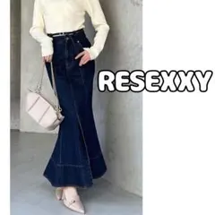 RESEXXY デニム マーメイドスカート S インディゴブルー スリットのサムネイル