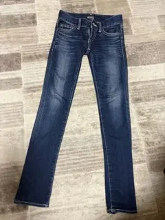 moussy パウダーホワイトステッチスキニーデニム