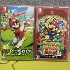 マリオゴルフ スーパーラッシュ　ペーパーマリオRPG ソフト　Switch