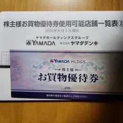 ヤマダデンキ　株主様お買物優待券