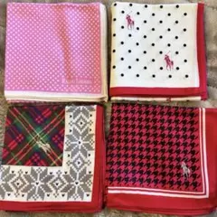 POLO Ralph Lauren ハンカチ4枚セット未使用 ポロラルフローレン