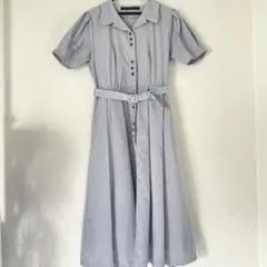 【大きいサイズ✨】46 バーバリーロンドン　シャツワンピース　ベルト フレア 大きいサイズ✨】46 バーバリーロンドン シャツワンピース ベルト